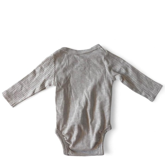H&M Gray Striped Organic Cotton Bodysuit - Picture 6 of 6